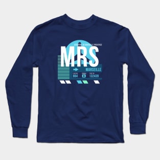 Marseille (MRS) Airport // Sunset Baggage Tag Long Sleeve T-Shirt